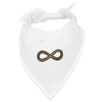 Leopard Infinity Muster - Bandana Dreieckstuch - Weiß - Vorne