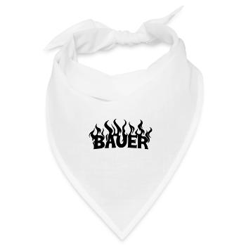 Bauer 2 - Bandana Dreieckstuch - Weiß - Vorne