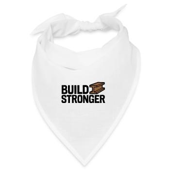 Build Stronger Logo - Bandana Dreieckstuch - Weiß - Vorne