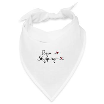 Seilspring-Herz - Bandana Dreieckstuch - Weiß - Vorne