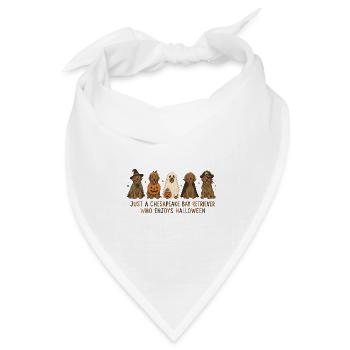 Halloween Chesapeake Bay Retriever Crew - Bandana Dreieckstuch - Weiß - Vorne
