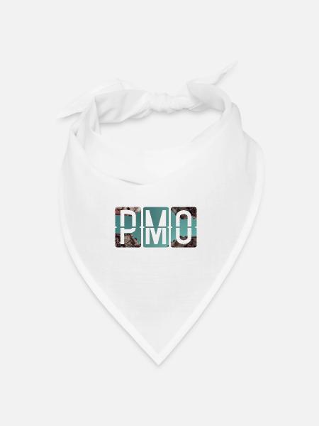 Palermo Flughafen PMO - Bandana Dreieckstuch - Weiß