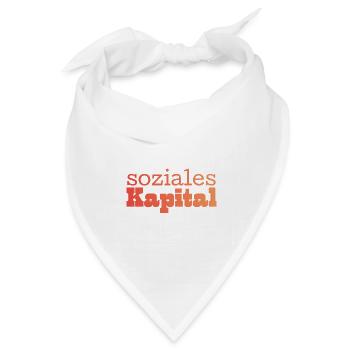 Soziales Kapital orange - Bandana Dreieckstuch - Weiß - Vorne