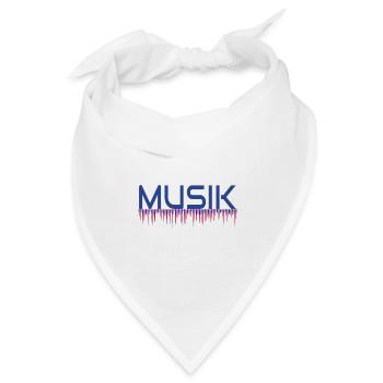 Musik Drip Neon Logo - Bandana Dreieckstuch - Weiß - Vorne