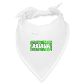 Maedchenname Ariana - Bandana Dreieckstuch - Weiß - Vorne