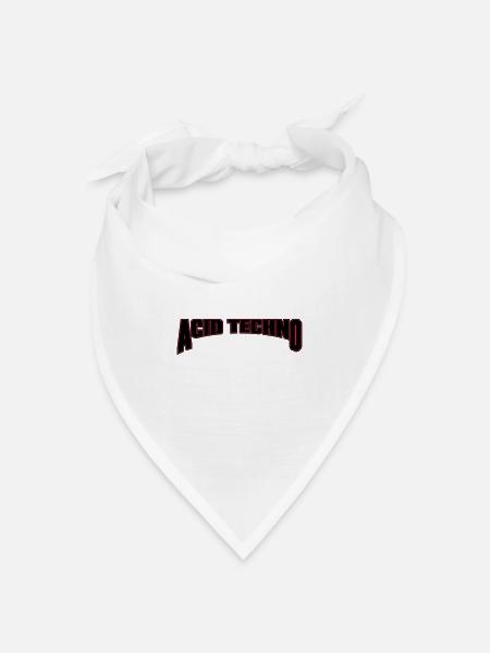 Acid Techno - Bandana Dreieckstuch - Weiß
