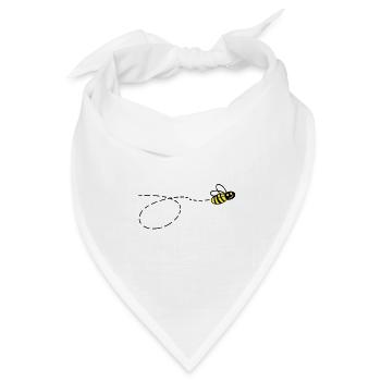 Flotte Biene 2 - Bandana Dreieckstuch - Weiß - Vorne