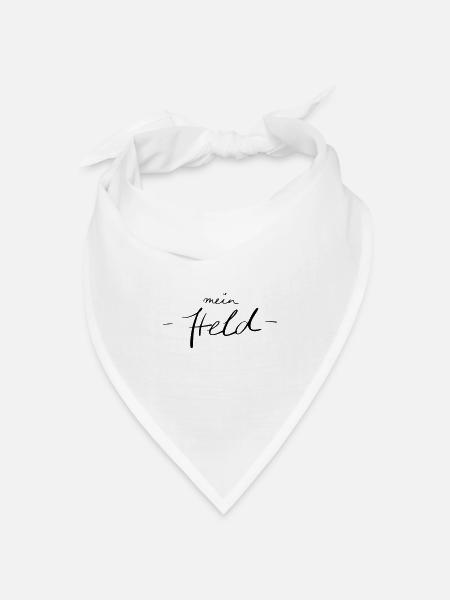 mein Held - Bandana Dreieckstuch - Weiß