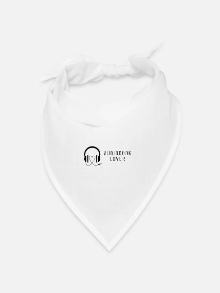 Audiobook Lover Hörbuch Liebhaber Hörspiele - Bandana Dreieckstuch - Weiß