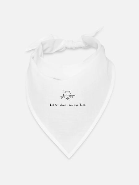 Katzenweisheit - Bandana Dreieckstuch - Weiß