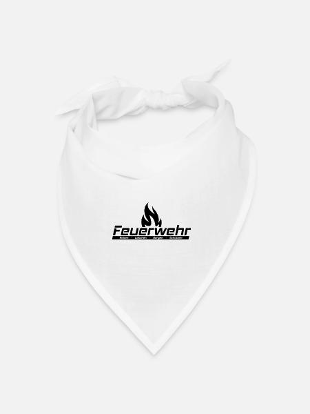 Feuerwehr - Retten, Löschen, Bergen, Schützen - Bandana Dreieckstuch - Weiß