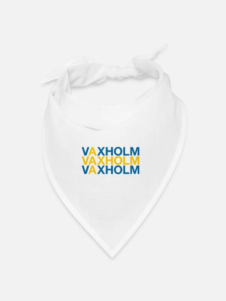 VAXHOLM Sverige Sweden Schweden Flagge - Bandana Dreieckstuch - Weiß
