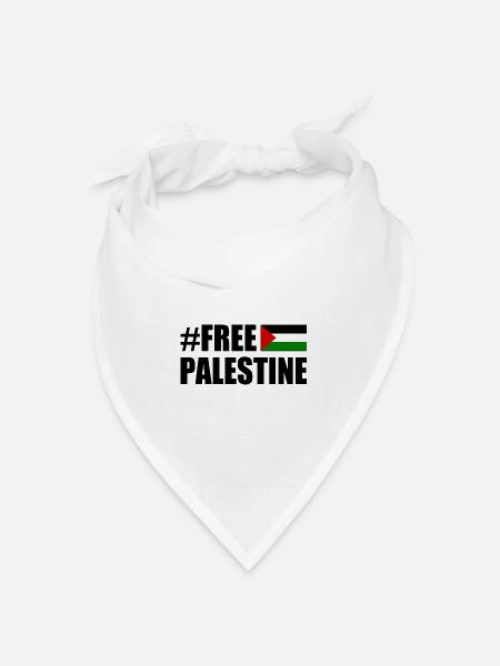 Free palestine - Bandana Dreieckstuch - Weiß
