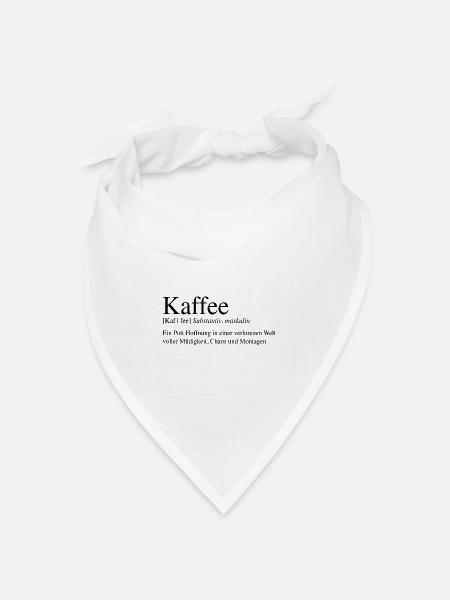 Kaffee - Ein Pott Hoffnung ... - Bandana Dreieckstuch - Weiß