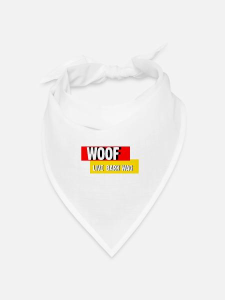 Wuff - Bandana Dreieckstuch - Weiß