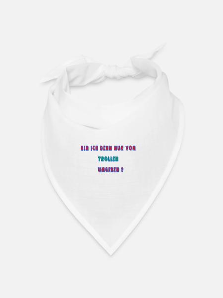 Bin_ich_denn - Bandana Dreieckstuch - Weiß