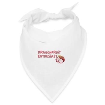 Drachenfrucht Enthusiast - Bandana Dreieckstuch - Weiß - Vorne