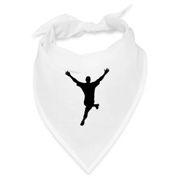 victory sieger winner gewinner sieg win - Bandana Dreieckstuch - Weiß - Vorne