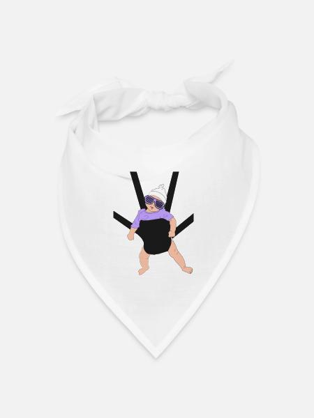 POGO BABY TRAGETASCHE - Bandana Dreieckstuch - Weiß