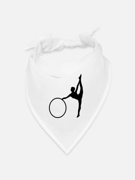Gymnastik Mädchen - Bandana Dreieckstuch - Weiß