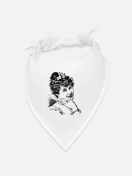 Frau Lachen - Bandana Dreieckstuch - Weiß