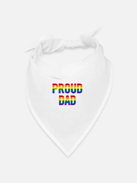 Proud Dad Flag - Bandana Dreieckstuch - Weiß