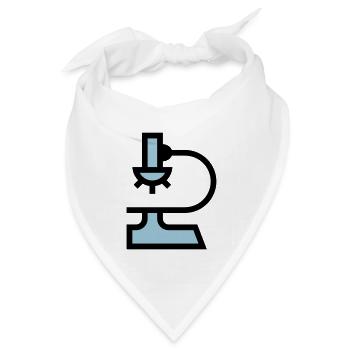 Labor Mikroskop - Bandana Dreieckstuch - Weiß - Vorne