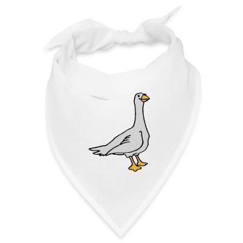 Gans - Bandana Dreieckstuch - Weiß - Vorne