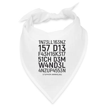 Intelligenz ist die Fähigkeit... Knifflig, Mathe - Bandana Dreieckstuch - Weiß - Vorne