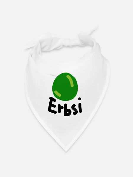 Erbsi - Bandana Dreieckstuch - Weiß