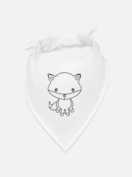 Clip Art 4 Kids - Fuchs - Bandana Dreieckstuch - Weiß