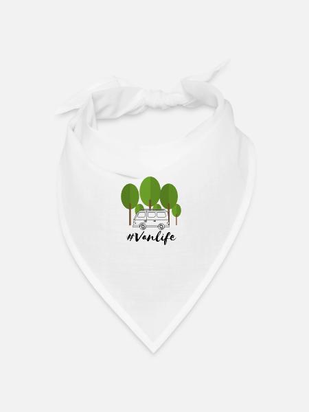 Van Life - Fernweh -Reisen/Roadtrip - Bandana Dreieckstuch - Weiß