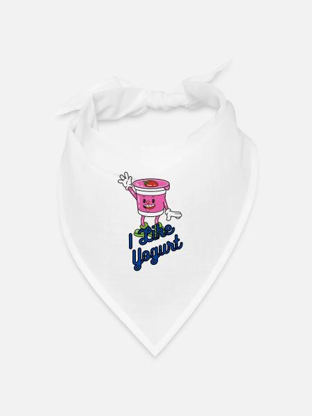 I like yogurt - Bandana Dreieckstuch - Weiß