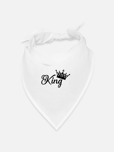 der König - Bandana Dreieckstuch - Weiß