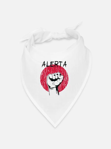 Alerta - Freiheit und Gleichberechtigung - Bandana Dreieckstuch - Weiß