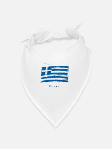 Griechenland - Bandana Dreieckstuch - Weiß