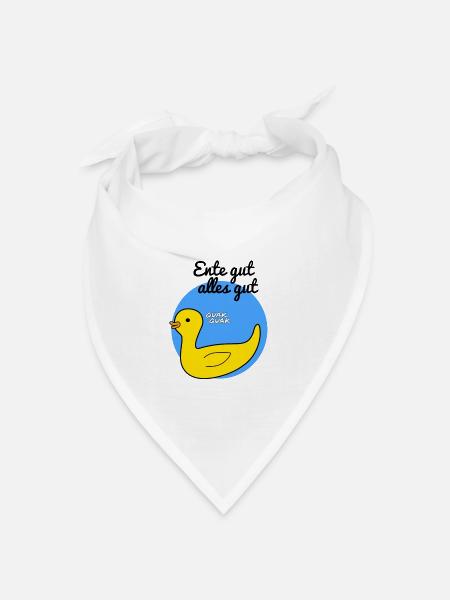 Ente gut, alles gut - Bandana Dreieckstuch - Weiß
