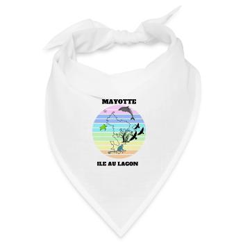 LANDSCHAFT VON MAYOTTE - Bandana Dreieckstuch - Weiß - Vorne