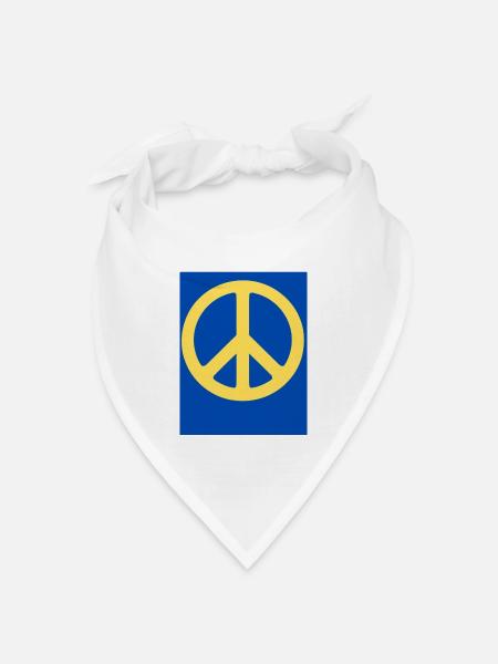 Frieden - Bandana Dreieckstuch - Weiß