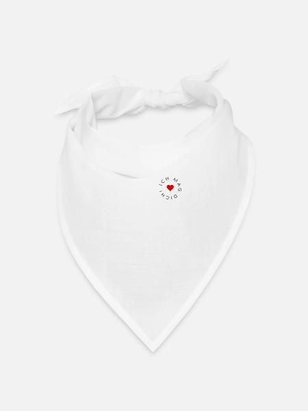 Ich mag dich! - Bandana Dreieckstuch - Weiß
