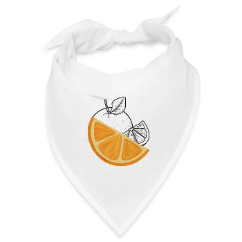 Orange - Bandana Dreieckstuch - Weiß - Vorne