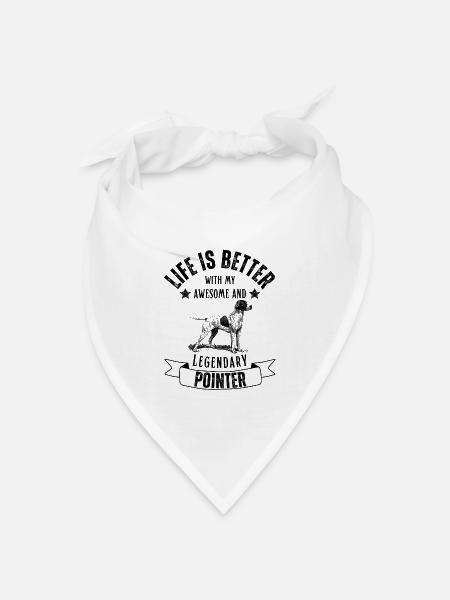 Legendärer English Pointer Vintage Retro - Bandana Dreieckstuch - Weiß