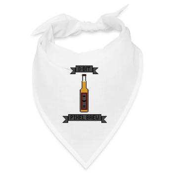 8-Bit Retro Pixel Beer - Bandana Dreieckstuch - Weiß - Vorne