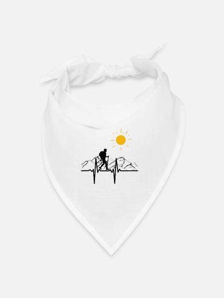 Wandern - Bandana Dreieckstuch - Weiß