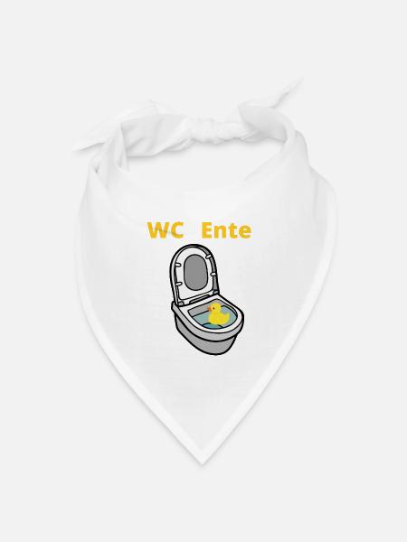 WC Ente - Bandana Dreieckstuch - Weiß