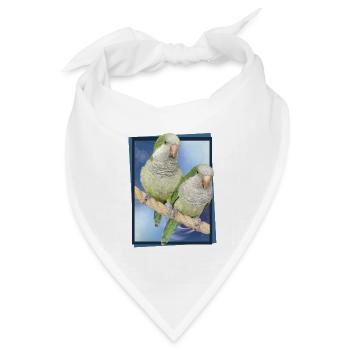 Argentinischer Sittich - Bandana Dreieckstuch - Weiß - Vorne