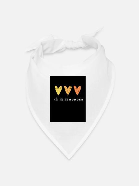 Ich bin ein Wunder - Bandana Dreieckstuch - Weiß
