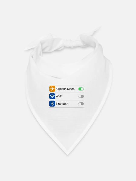 Flugmodus Einstellung - Bandana Dreieckstuch - Weiß