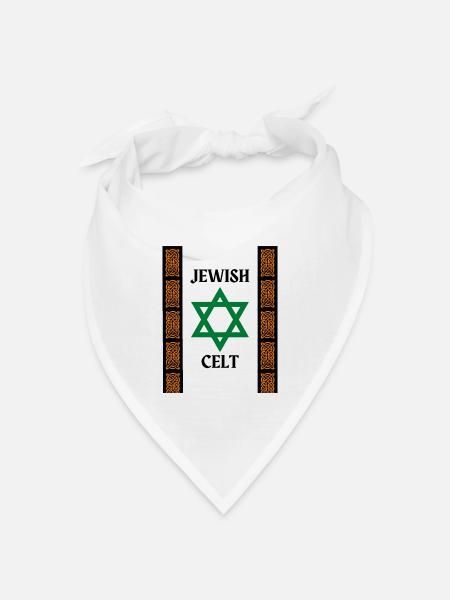 Jüdischer Kelt - Bandana Dreieckstuch - Weiß