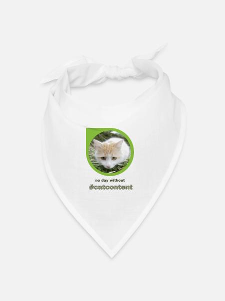 catcontent - Bandana Dreieckstuch - Weiß